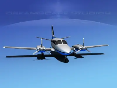 Cessna 404 Titan Southwest Tours 3D model