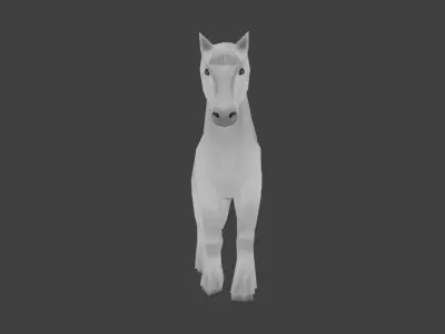 Low poly horse chocolate egg Low-poly 3D model