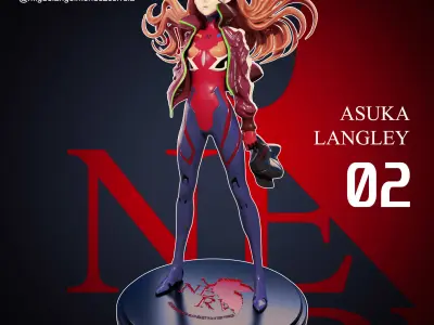 ASUKA LANGLEY 3D MODEL 3D print model