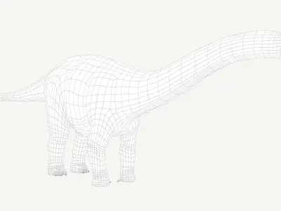 Apatosaurus dinosaur Low-poly 3D model