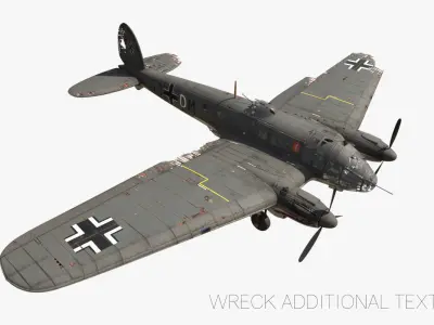 Heinkel He 111 5J-DM Low-poly 3D model