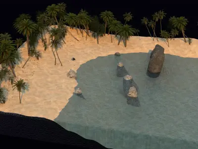 Tropical Beach 3D model