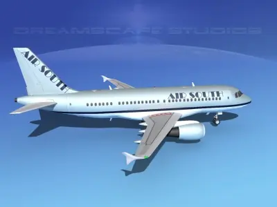 Airbus A319 Air South 3D model