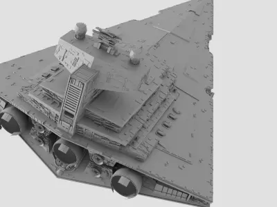 Imperial 1 Star Destroyer Star Wars - High detail level 3D model 3D model