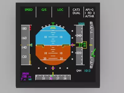 primary flight display 3D Model 3D model