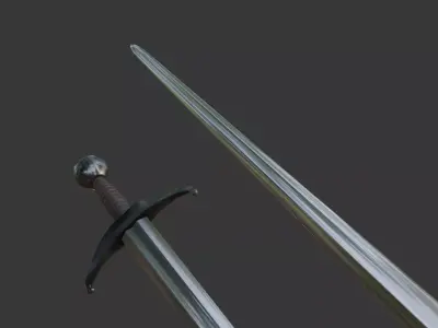 Realistic Medieval Game-Ready Swords Pack Low-poly 3D model