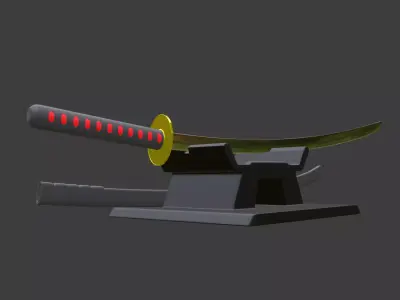 katana 3D model 9