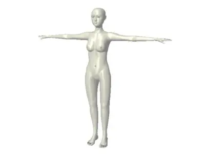 Blobber female mannequin Low-poly 3D model