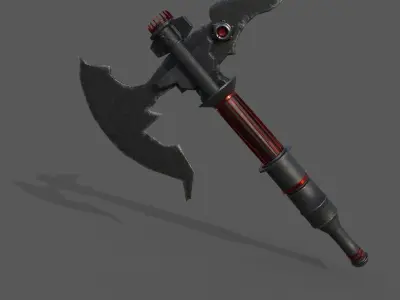 Sci-fi Axe futuristic melee weapon Low-poly 3D model