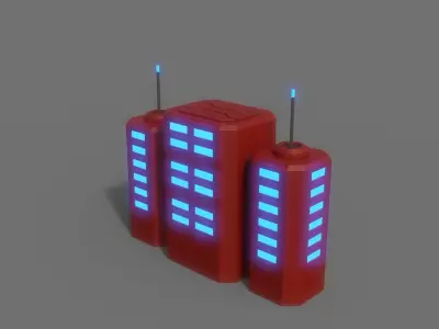 PBR Sci-Fi Building A27 Low-poly 3D model