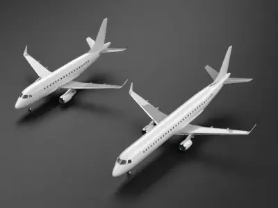 Embraer E170 - E195 Family 3D model