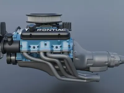 Pontiac 455 V8 Engine 3D print model