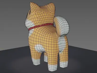 Toon dog Low-poly 3D model