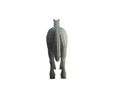 Base Mesh Horse - Low Poly  Low-poly 3D model