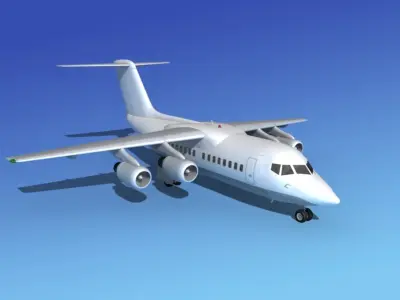 BAe 146-100 Unmarked 1 3D model