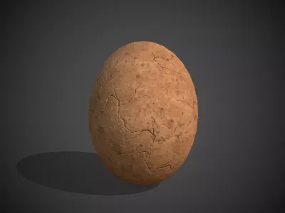 Dinosaur Egg Low-poly 3D model