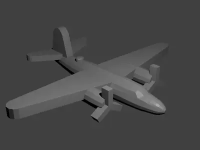 US B-26 Marauder Bomber Aircraft Free 3D print model