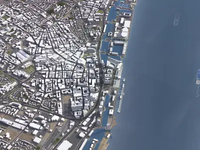 Liverpool - 3D City Model Low-poly 3D model