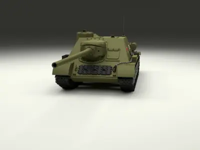 SU 100 Tank Destroyer 3D model