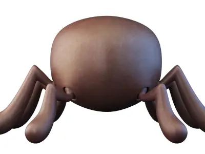 Cartoon Spider Character 3D model