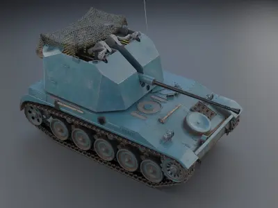 AMX-13 DCA 40 PBR Model 3D model