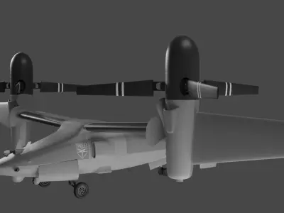 BELL V-247 VIGILANT - THE MEGA DO-IT-ALL TILTROTOR DRONE - 3D model