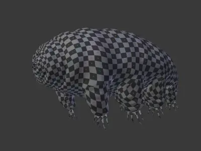 Tardigrade - Microscopic Water Bear - Moss Piglet Low-poly 3D model