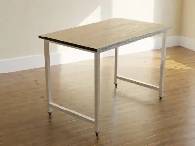 Modern Study Table Free 3D model