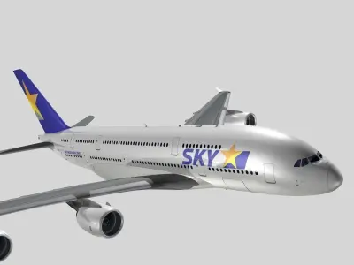 Airbus A-380 Skymark Airlines 3D model