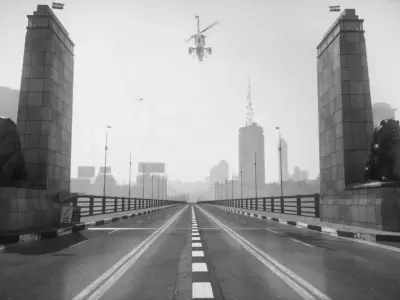 The Qasr El Nil Bridge in Cairo 3D model