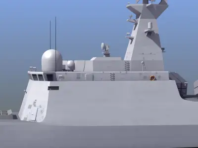 Type054A Chinese Guided Missile Frigate 3D model