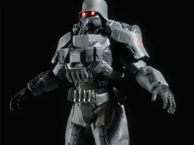 Armored juggernaut Soldier 3D model