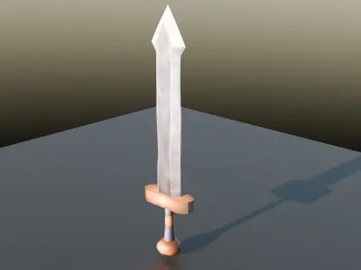 Low poly Fantasy Medieval Sword Low-poly 3D model