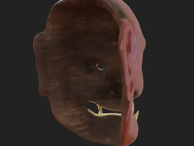 Japanese Mask Shikami   Noh theatre mask  3d model  3D model