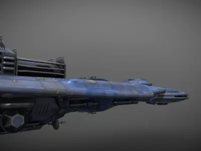 11Astral-Queen-BSG spaceship 3D model