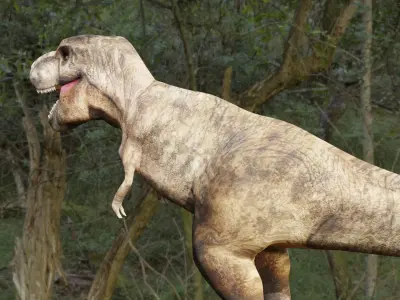T-Rex Rigged 3D Model Low-poly 3D model
