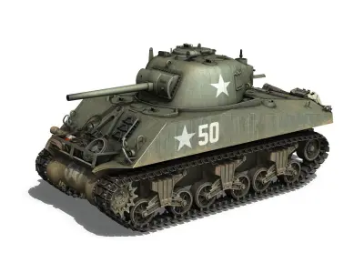 M4A3 75mm - Sherman - 50 3D model