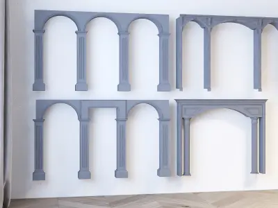 European-style components Phase 1 -002 Low-poly 3D model