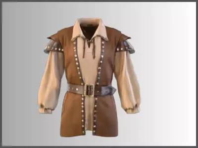 Medieval Garb Free low-poly 3D model