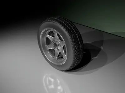 V6SSR wheel Low-poly 3D model
