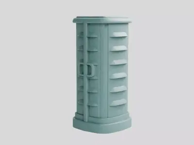 Utility Pedestal Box Low-poly 3D model