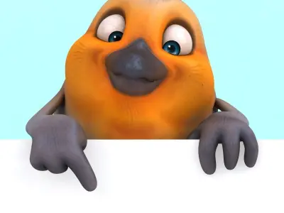 Fun Red Robin 3D model