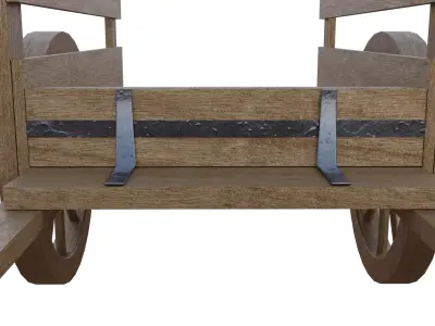 Garden Cart Low-poly 3D model purchase