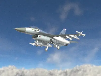 F-16 Fighting Falcon Fighter Jet 3D model