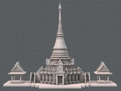 Pagoda V01 Low-poly 3D model
