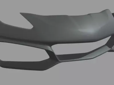 Front Bumper Chevrolet Corvette ZR1 2019 Low-poly 3D model