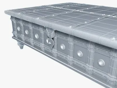 distressed trunk coffee table 3D model