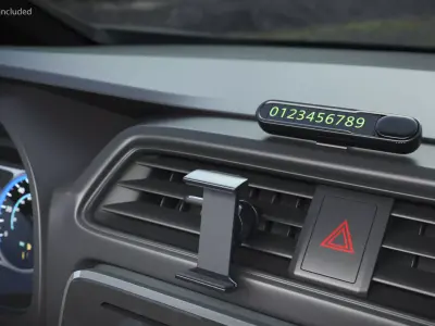 Car Parking Contact Number Sign Black 3D model