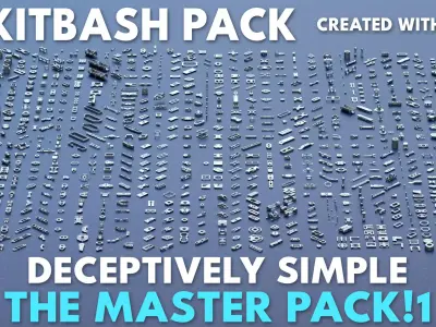 Factory Greeble Kitbash Master Bundle 1200 Models 3D model