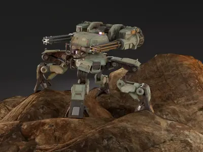 Bot Mite Low-poly 3D model